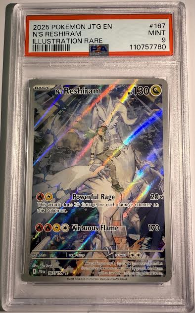 N's Reshiram Illustration Rare PSA 9 Mint